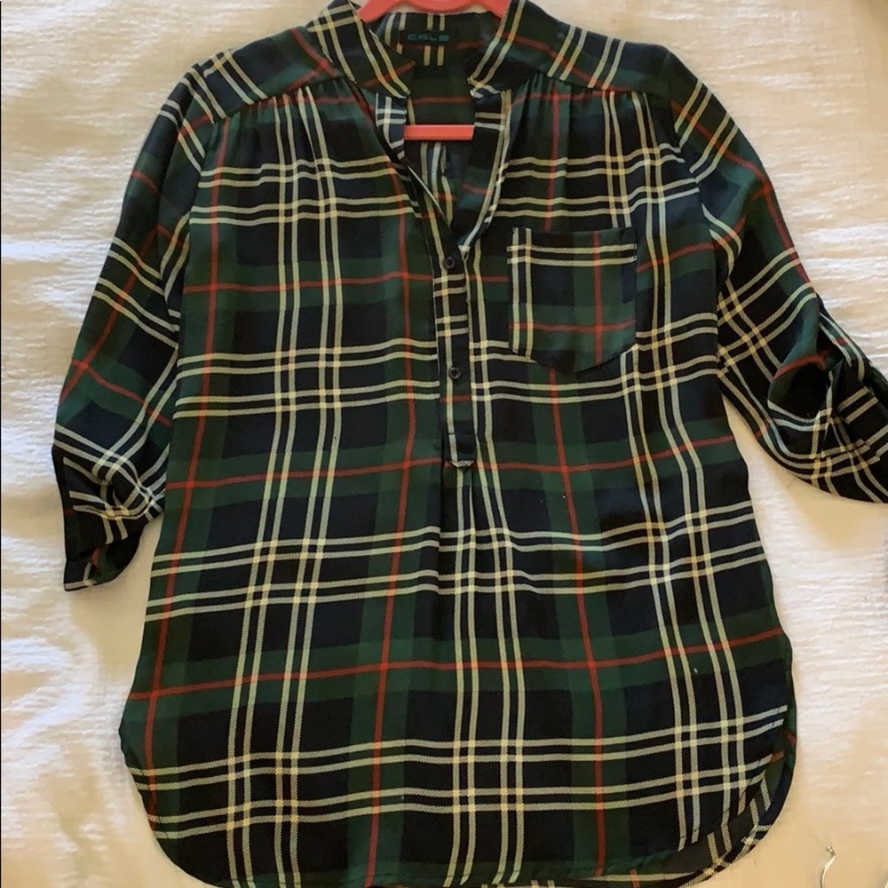 Plaid Blouse